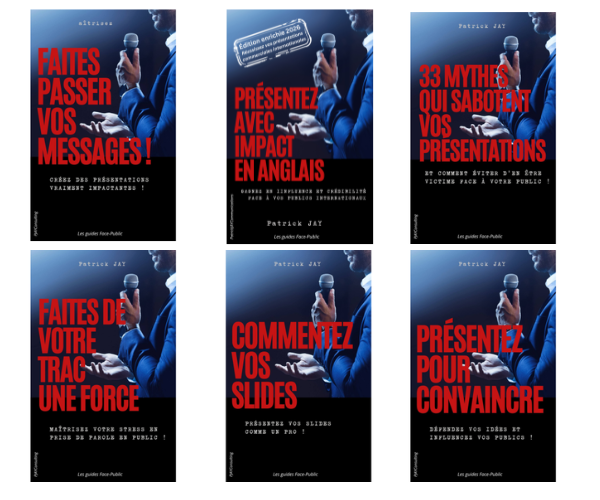 Couvertures des 6 guides Patrick JAY - Prise de parole en public