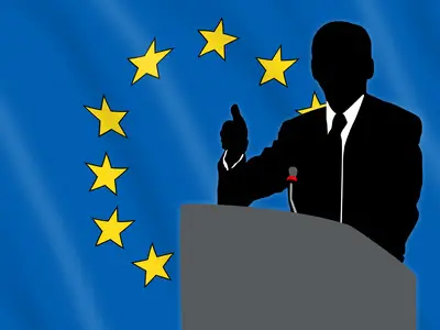 Illustration d’une prise de parole professionnelle dans un contexte européen et international