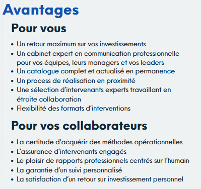 Extrait de la plaquette PatrickJAYCommunications