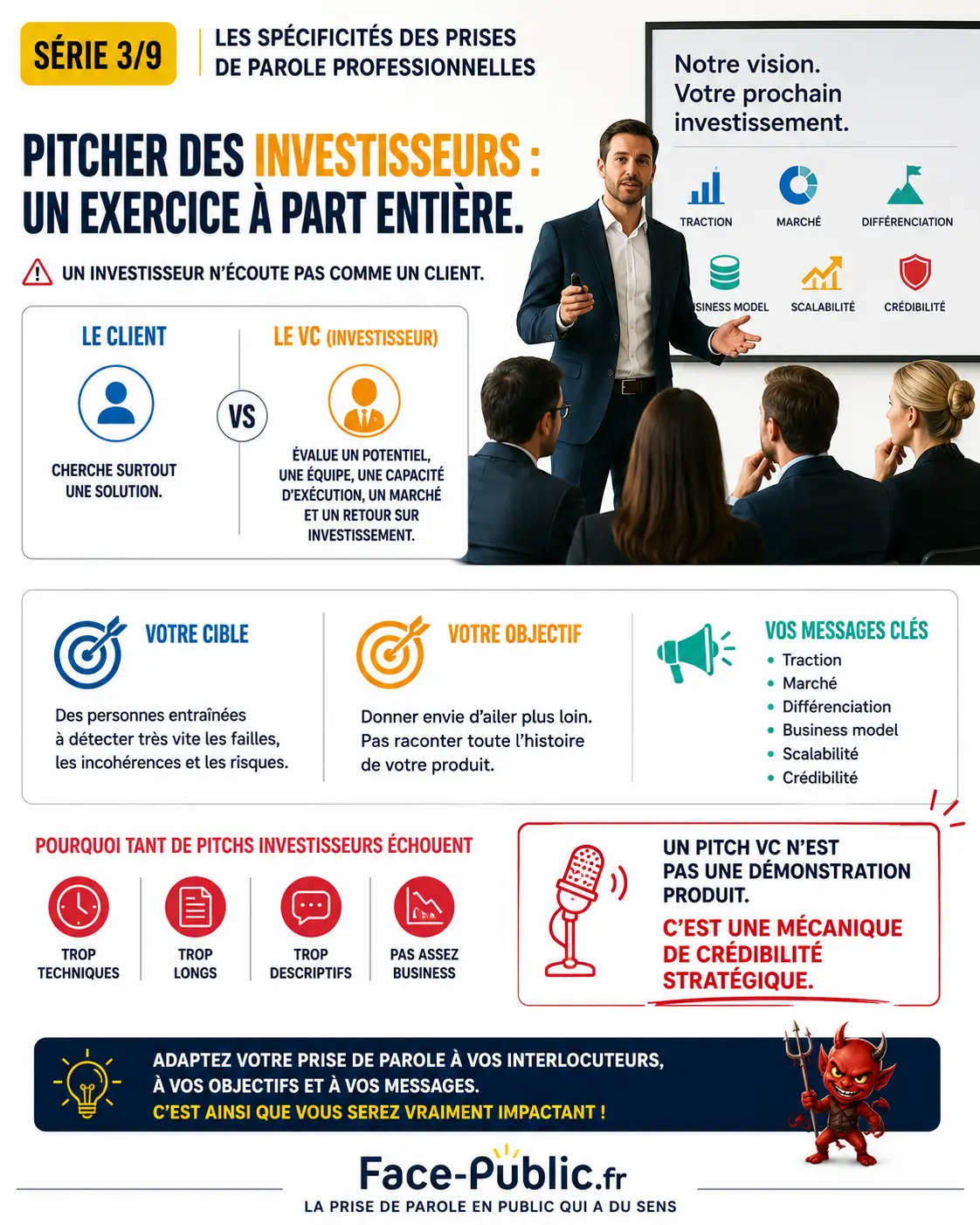 Pitch investisseurs : convaincre sans tout raconter
